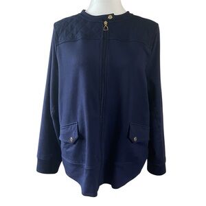 Lauren Ralph Lauren Navy Blue Quilted Jacket US 1X
